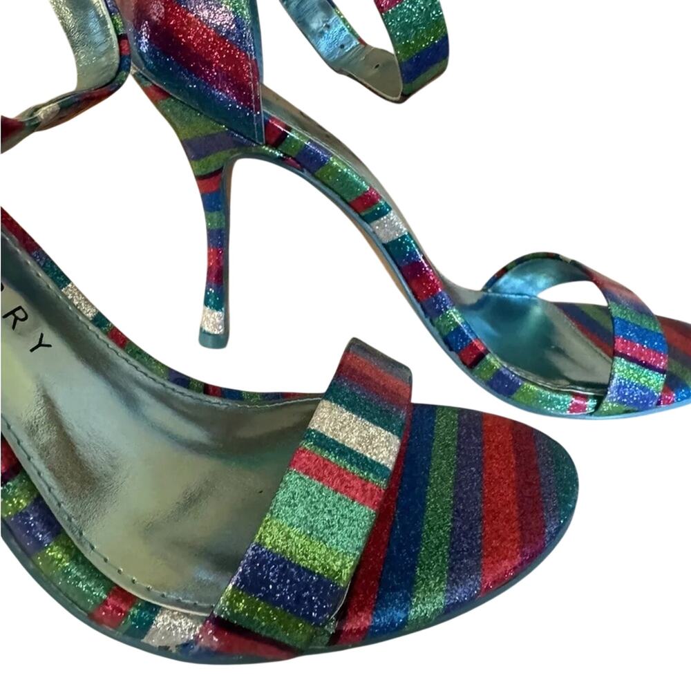 Katy Perry The Melly Glitter Stripe Pop Blue Size 7M Heel Height 3-3.9 inch - Picture 6 of 11